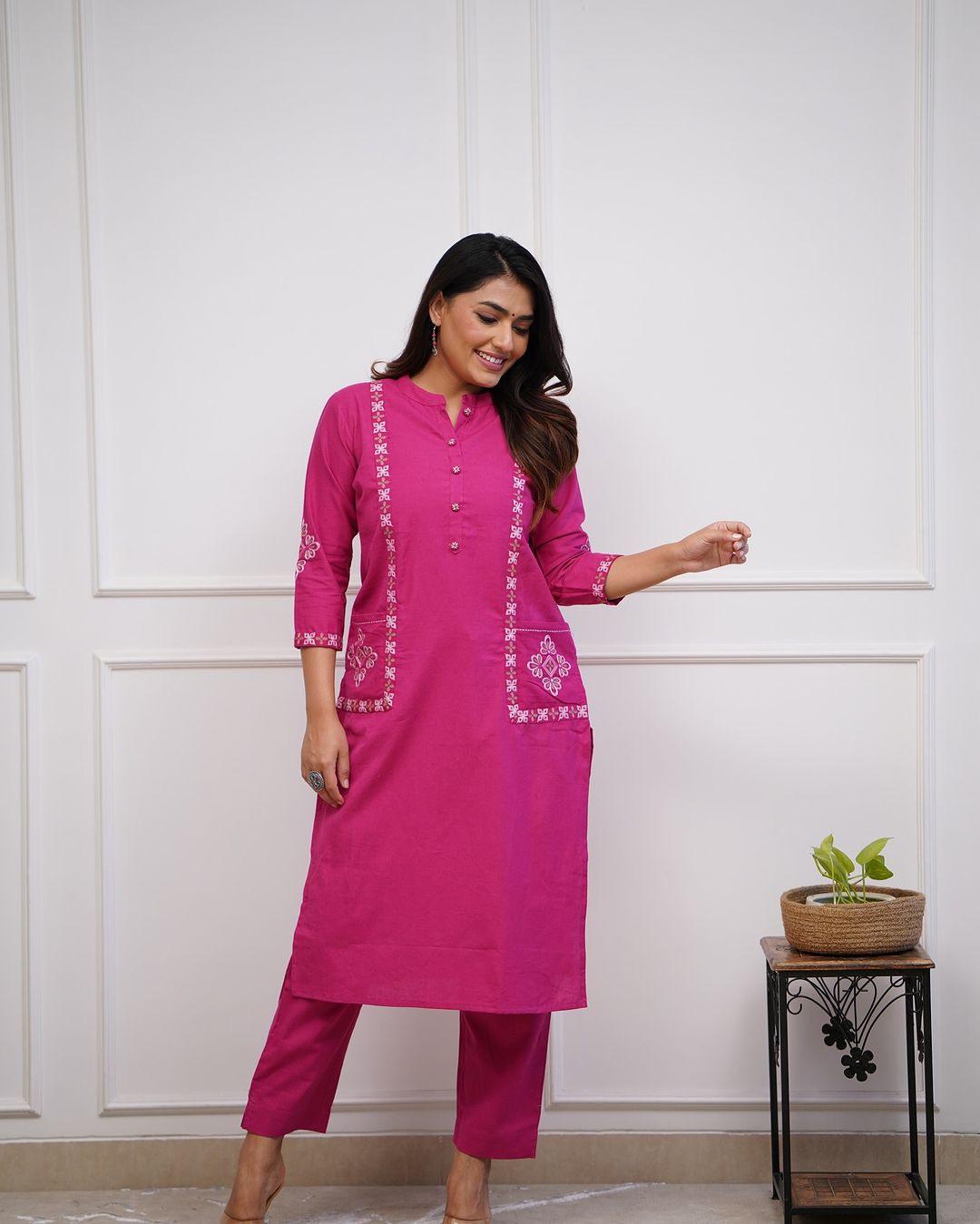 Tritiyaa Embroidered Rayon Kurta Pant Set | Office & Casual Wear | Elegant Workwear Outfit