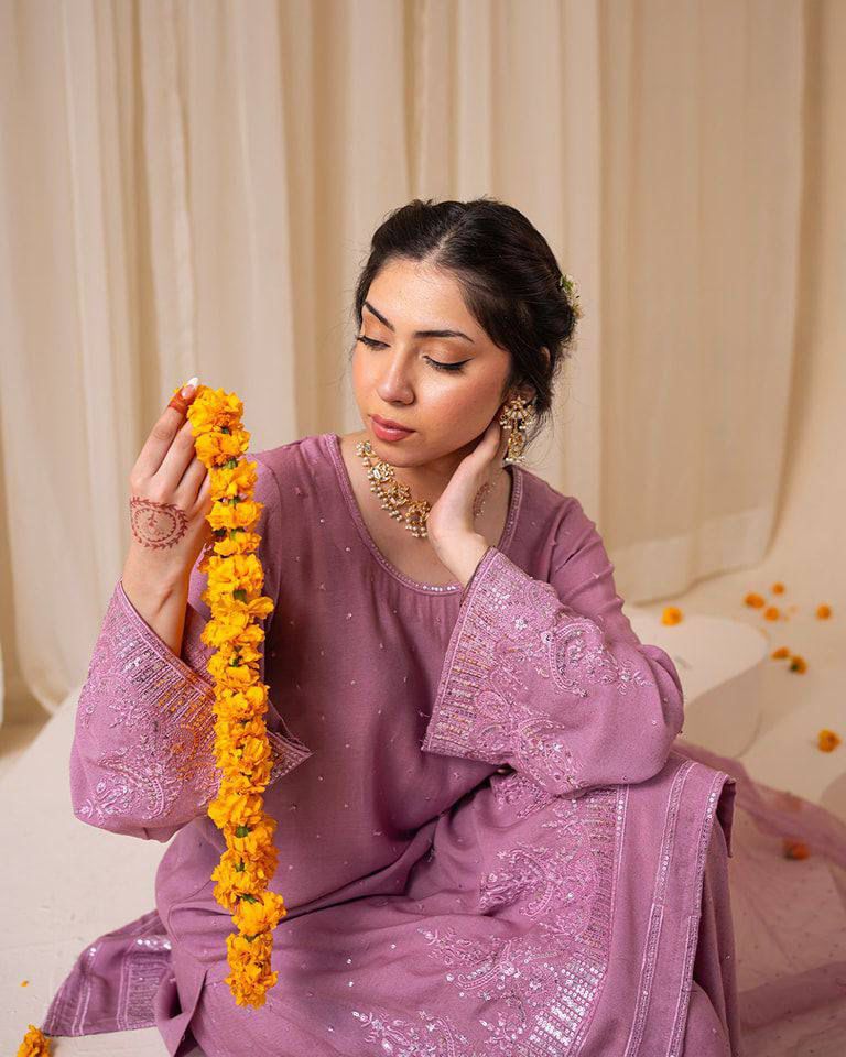 Tritiyaa Designer Georgette Suit Set with Sequins Embroidery | LG LeemboGee Exclusive Kurti, Palazzo & Dupatta