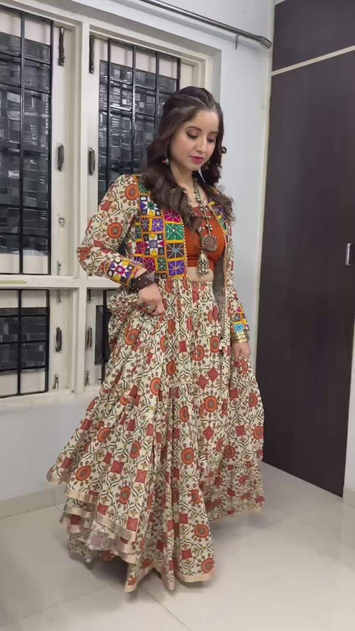 Tritiyaa Navratri Wear Designer Stitched Lehenga Choli | Ready to Wear Ethnic Festive Outfit