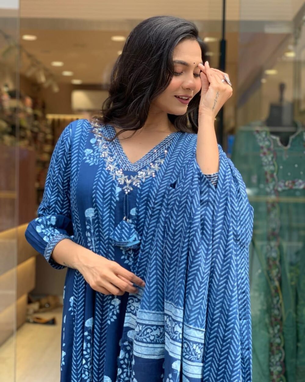 Cotton Kurti with Heavy Sequin Embroidery - Image 8