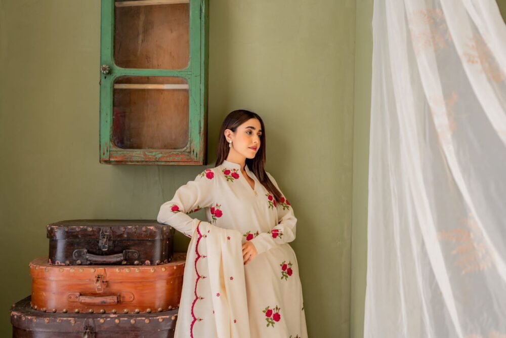 Spring Bliss Cotton Printed Suit with State Plazo & Latkan Neckline - Image 6