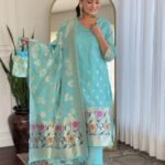 Chanderi Banarasi Silk Kurti Set