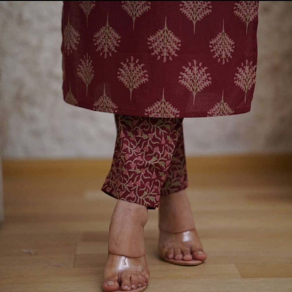 Pure Cotton Kurti & Pocket Pant Set - Image 3