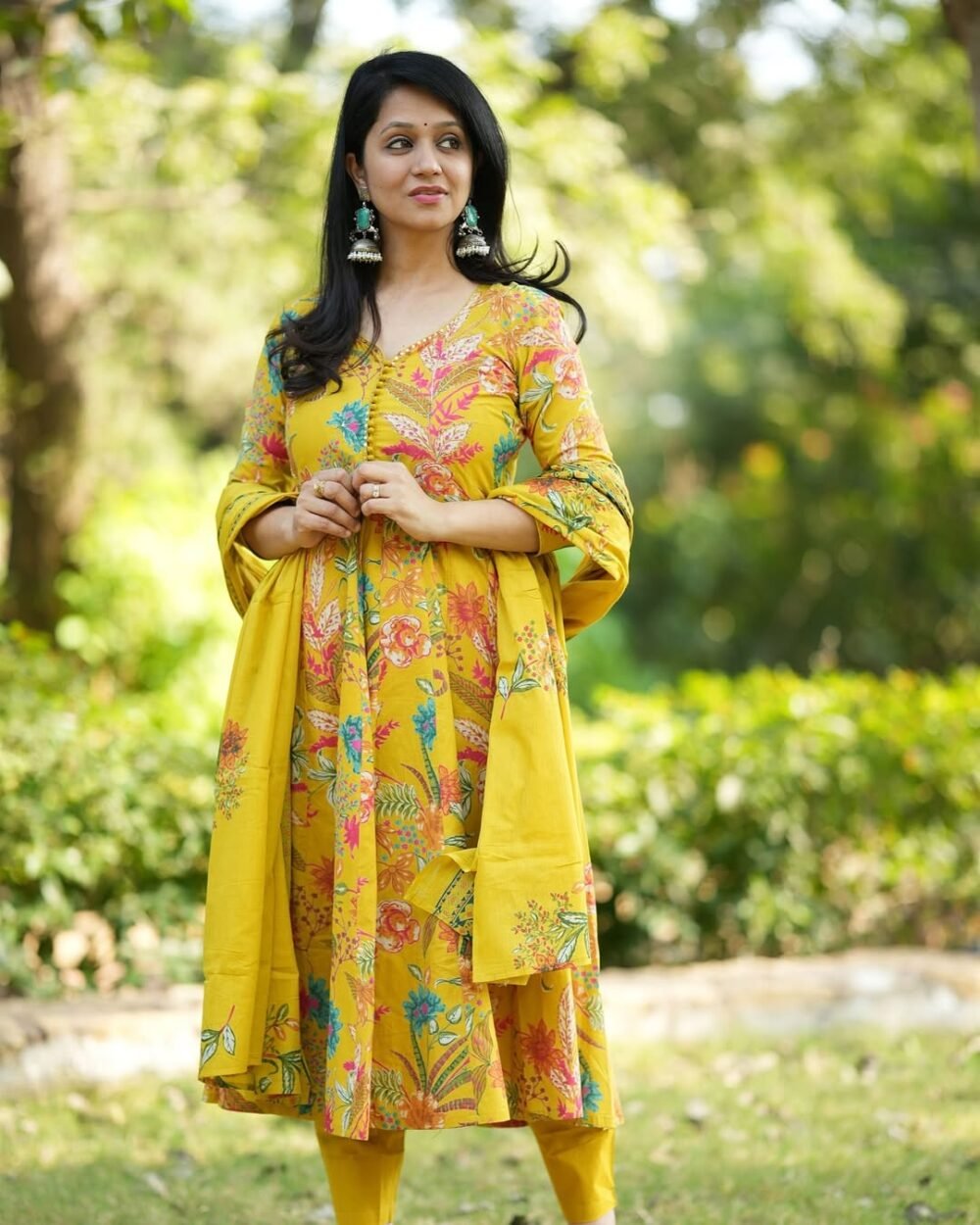 Anarkali Set with Jerry Work Detailing - Image 6