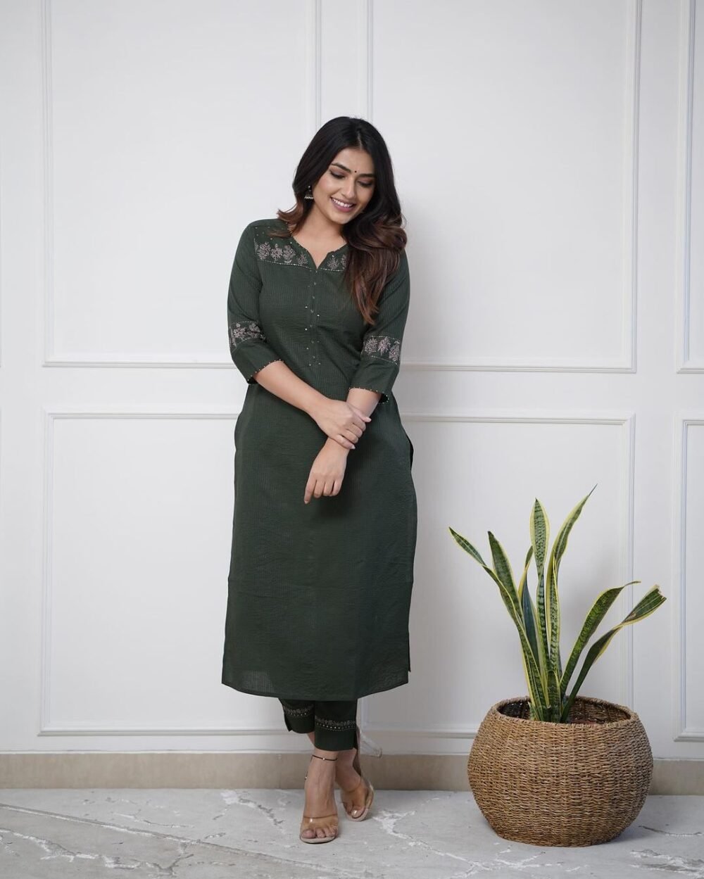 Premium Fine Cotton Kurti Pant Set - Image 4