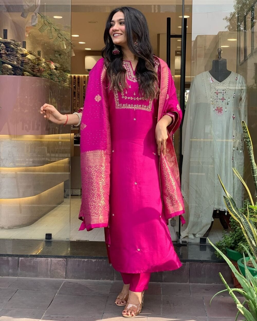 Rayon Kurti with Pant and Latkan Dupatta - Image 2