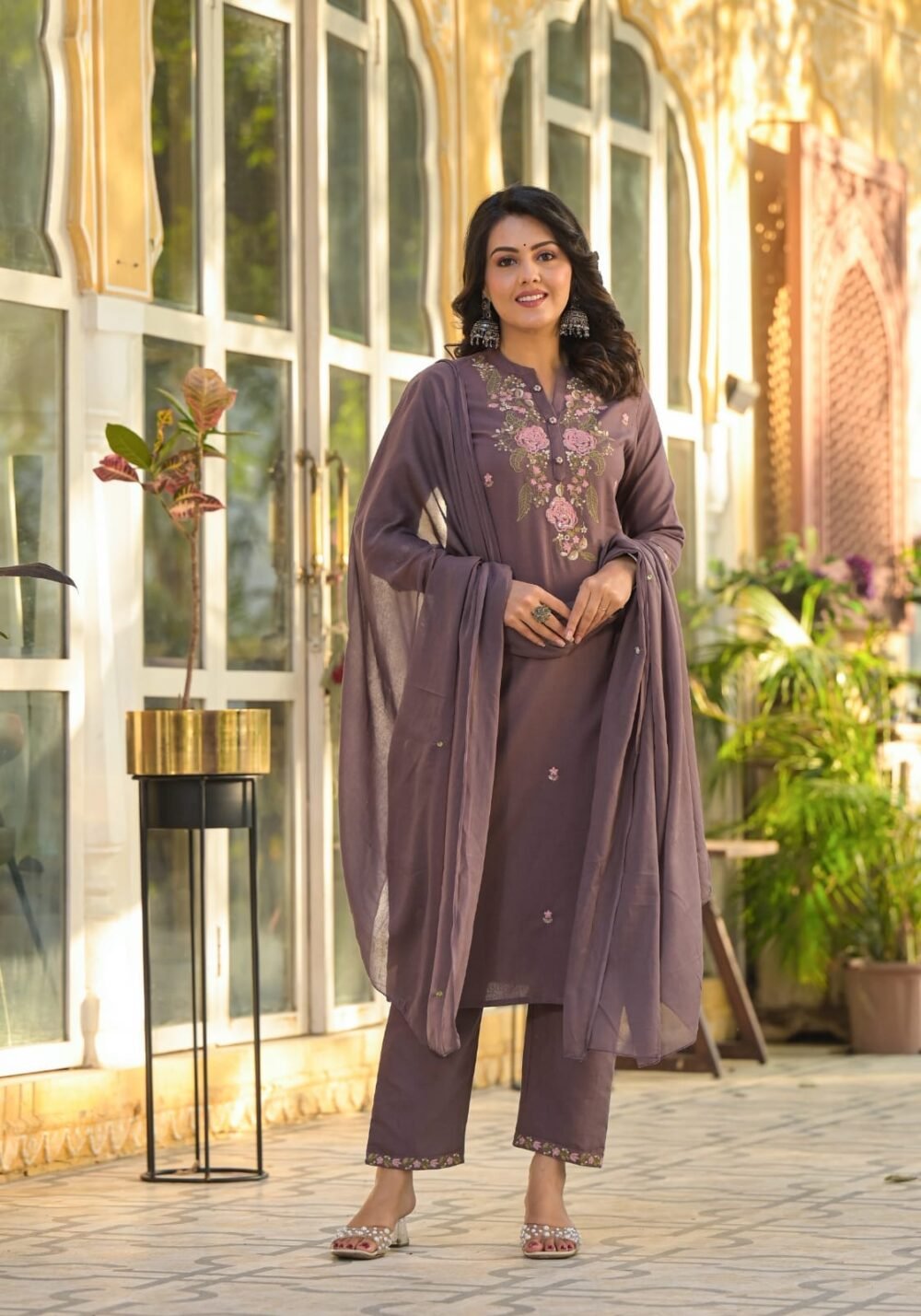 Cotton Embroidery Suit Set