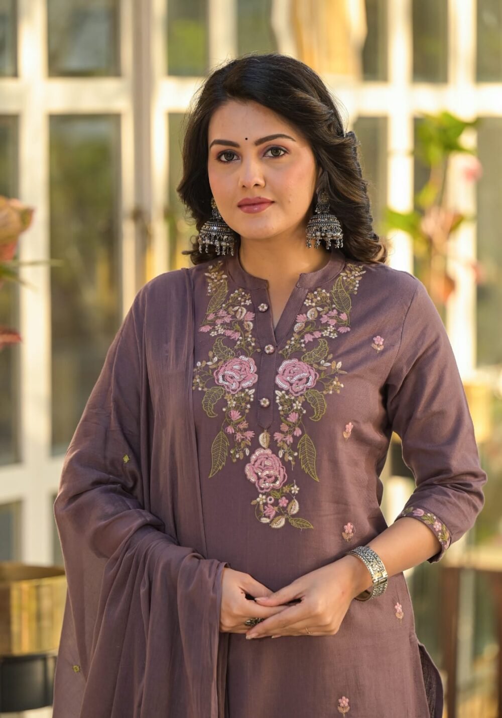 Cotton Embroidery Suit Set - Image 2
