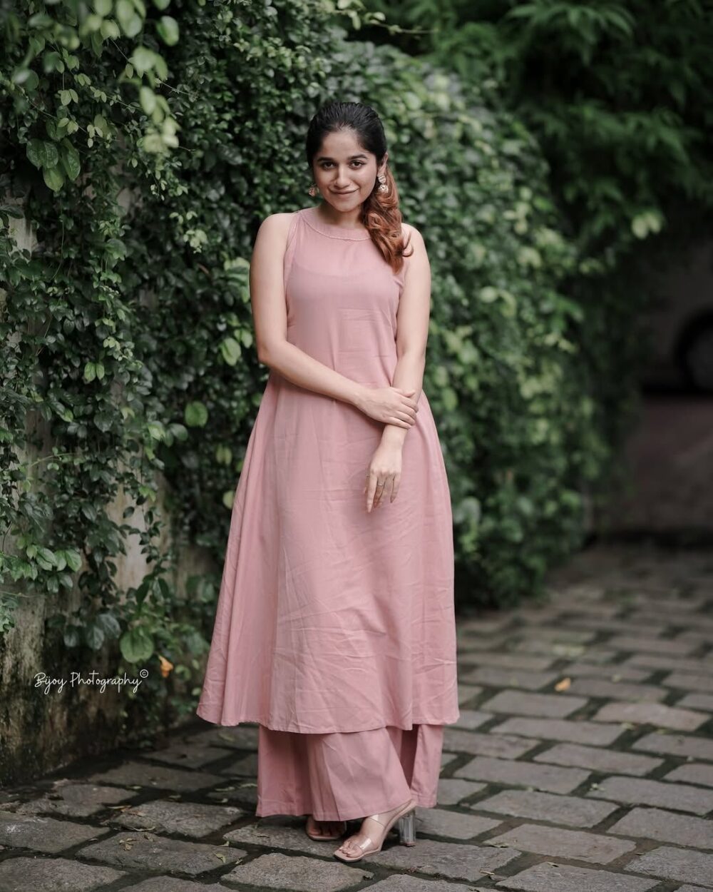 Cotton Slub Kurta Set with Plazo - Image 4
