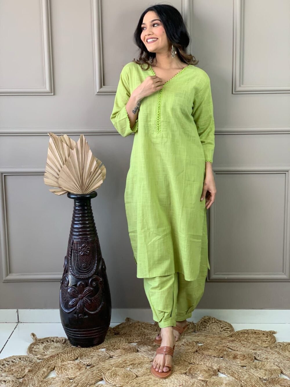Cotton Pant Set for Office Wear